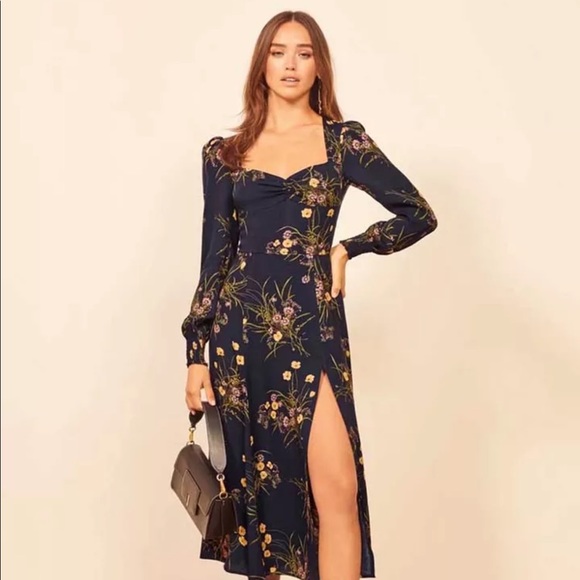 LAST ONE!!  Sleeve Elegant Floral Vintage Dress - Picture 4 of 6